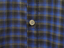 Load image into Gallery viewer, 極美品 LANVIN ランバン 長袖シャツ 75008 チェックシャツ ネイビー コットン100％ サイズ40 中古 49593