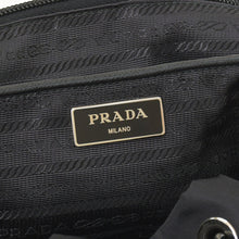 Load image into Gallery viewer, PRADA プラダ テスートナイロン ロボット バックパック リュックサック 1BZ811 サフィアーノレザー スタッズ メタリックパーツ メタルロゴプレート ブラック シルバー金具 美品 中古 1BZ811