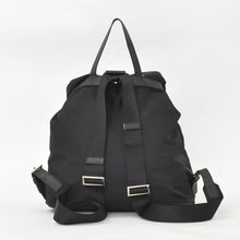 Load image into Gallery viewer, PRADA プラダ テスートナイロン ロボット バックパック リュックサック 1BZ811 サフィアーノレザー スタッズ メタリックパーツ メタルロゴプレート ブラック シルバー金具 美品 中古 1BZ811