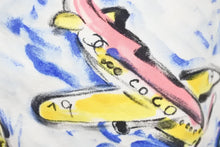 Load image into Gallery viewer, CHANEL シャネル ショートパンツ ココマーク エアライン 飛行機 ブルー マルチカラー 品質タグなし 美品 中古 49700