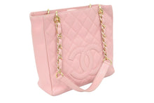 画像をギャラリービューアに読み込む, CHANEL シャネル マトラッセ PST チェーン トート キャビアスキン ピンク ハンドバッグ A20994 ゴールド金具 美品 中古 49702