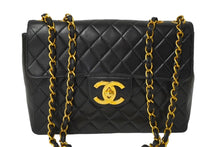 画像をギャラリービューアに読み込む, CHANEL シャネル マトラッセチェーンショルダー30 斜め掛けバッグ ラムスキン 4番台 ブラック ゴールド金具 美品 中古 49707