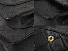 画像をギャラリービューアに読み込む, CHANEL シャネル マトラッセ ショルダーバッグ ココマーク 3番台 ラムスキン ブラック ゴールド金具 美品 中古 49714