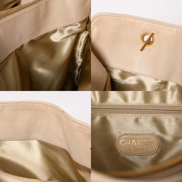 CHANEL シャネル Supermodel XL スーパーモデルXL チェーントートバッグ A01992 リネン 3番台 ココマーク ココボール ベージュ 美品 中古 4a003212
