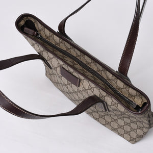 Very Good Condition GUCCI Gucci Handbag 211138 002123 GG Supreme Leather Beige Used 4a000211
