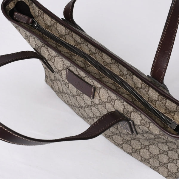 Very Good Condition GUCCI Gucci Handbag 211138 002123 GG Supreme Leather Beige Used 4a000211