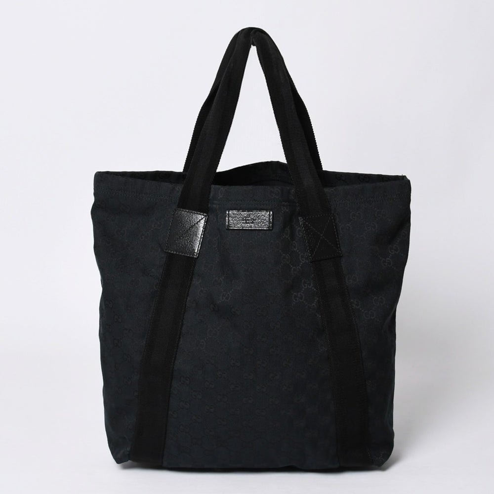 極美品 GUCCI グッチ トートバッグ ハンドバッグ 139669 467891 GGキャンバス ブラック 中古 4a000201