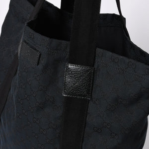 Very good condition GUCCI Gucci tote bag handbag 139669 467891 GG canvas black used 4a000201