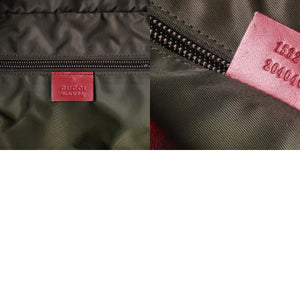 GUCCI Gucci Boston Handbag 153240 204046 GG Canvas Sherry Line Leather Brown Red Good Condition Used 4a000219