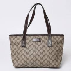Very Good Condition GUCCI Gucci Handbag 211138 002123 GG Supreme Leather Beige Used 4a000211