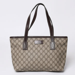 Very Good Condition GUCCI Gucci Handbag 211138 002123 GG Supreme Leather Beige Used 4a000211