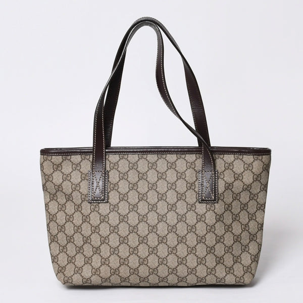 Very Good Condition GUCCI Gucci Handbag 211138 002123 GG Supreme Leather Beige Used 4a000211