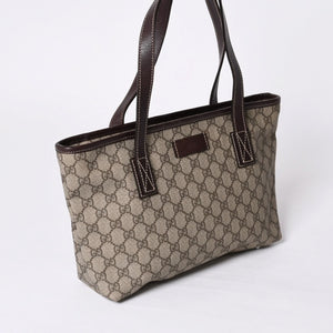 Very Good Condition GUCCI Gucci Handbag 211138 002123 GG Supreme Leather Beige Used 4a000211