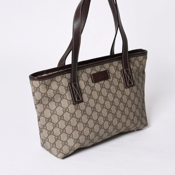 Very Good Condition GUCCI Gucci Handbag 211138 002123 GG Supreme Leather Beige Used 4a000211