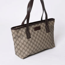 画像をギャラリービューアに読み込む, 極美品 GUCCI グッチ ハンドバッグ 211138 002123 GGスプリーム レザー ベージュ 中古 4a000211