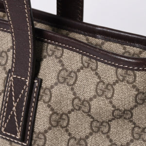 Very Good Condition GUCCI Gucci Handbag 211138 002123 GG Supreme Leather Beige Used 4a000211