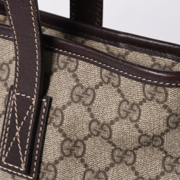 Very Good Condition GUCCI Gucci Handbag 211138 002123 GG Supreme Leather Beige Used 4a000211