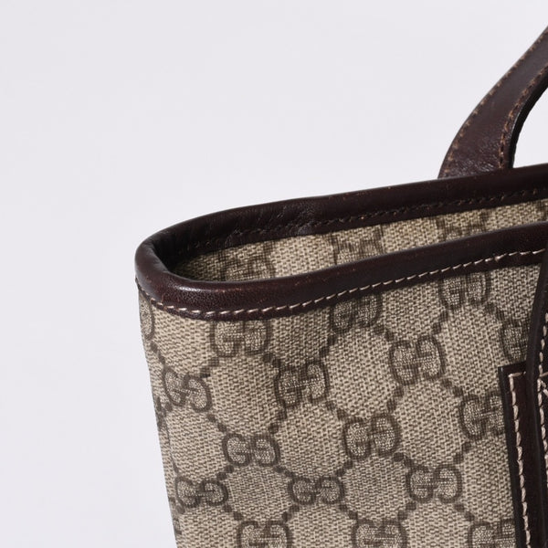 Very Good Condition GUCCI Gucci Handbag 211138 002123 GG Supreme Leather Beige Used 4a000211