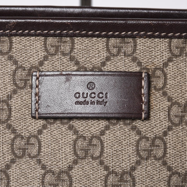 Very Good Condition GUCCI Gucci Handbag 211138 002123 GG Supreme Leather Beige Used 4a000211