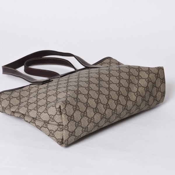 Very Good Condition GUCCI Gucci Handbag 211138 002123 GG Supreme Leather Beige Used 4a000211