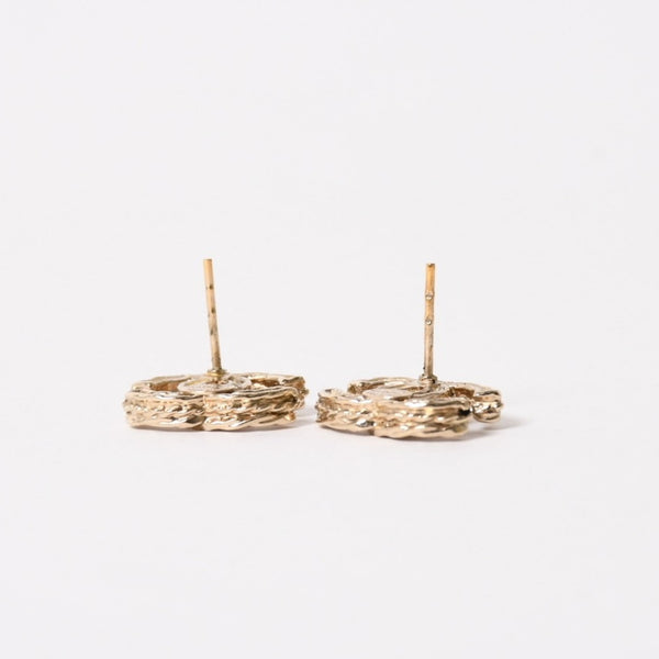 極美品 CHANEL シャネル ピアス イヤリング ココマーク ゴールド ラインストーン B15C刻印 重量約3.75g 中古 4a005150