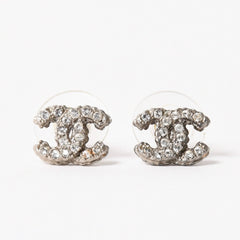 CHANEL シャネル ピアス イヤリング ココマーク ラインストーン メタル A12A刻印 重量約2.39g 美品 中古 4a005162