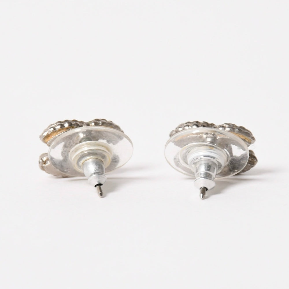 CHANEL Chanel Earrings Coco Mark Rhinestone Metal A12A Engraved Weight Approx. 2.39g Good Condition Used 4a005162