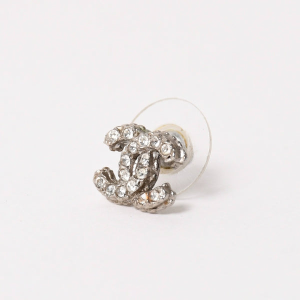 CHANEL シャネル ピアス イヤリング ココマーク ラインストーン メタル A12A刻印 重量約2.39g 美品 中古 4a005162