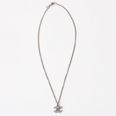 極美品 CHANEL シャネル ココマーク ネックレス ラインストーン メタル 09V刻印 重量約5.73g 中古 4a005148