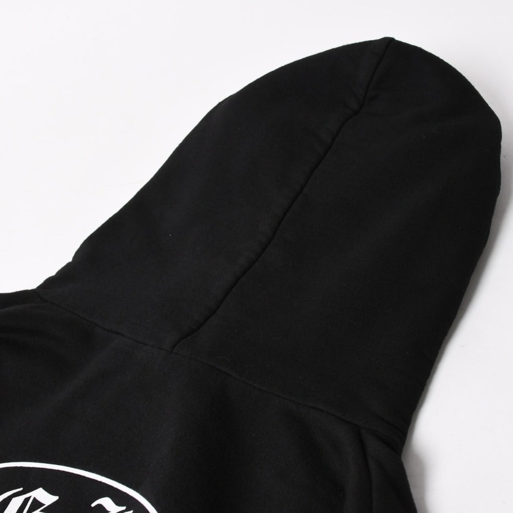 CHROME HEARTS クロムハーツ プルオーバーフーディー パーカー サイズL フローラルクロス ホースシュー ブラック 美品 中古 4a005382