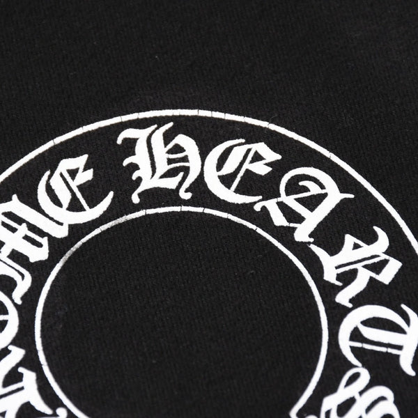 CHROME HEARTS クロムハーツ プルオーバーフーディー パーカー サイズL フローラルクロス ホースシュー ブラック 美品 中古 4a005382