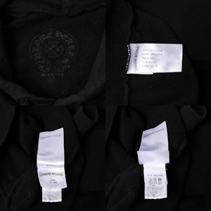 CHROME HEARTS クロムハーツ プルオーバーフーディー パーカー サイズL フローラルクロス ホースシュー ブラック 美品 中古 4a005382