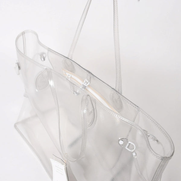 新品未使用品 READY MADE レディメイド ポリエステルPVCクリアバッグ 日本製 クリア ポリエステル 中古 4a005221