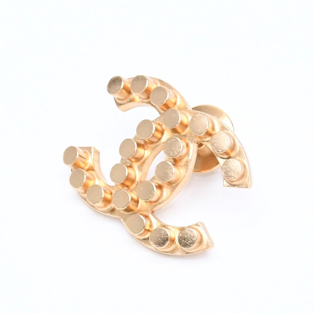 極美品 CHANEL シャネル ココマーク ピンブローチ 重量約9.16g 02A刻印 スタッズ GP メタル ゴールド 中古 4a005154