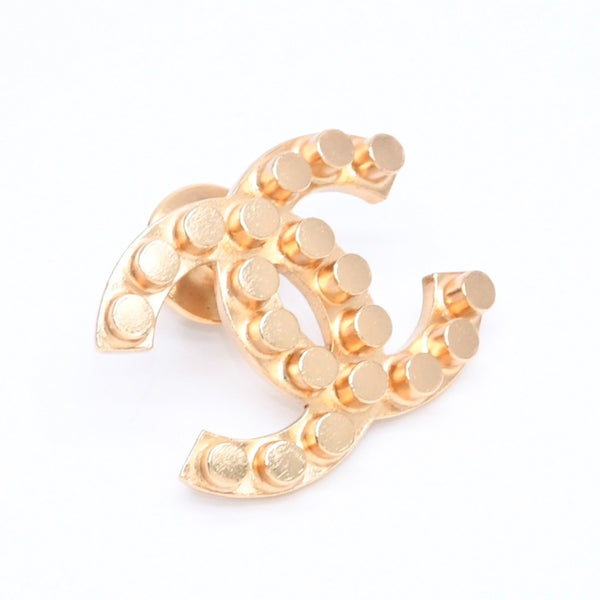 極美品 CHANEL シャネル ココマーク ピンブローチ 重量約9.16g 02A刻印 スタッズ GP メタル ゴールド 中古 4a005154
