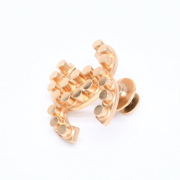 極美品 CHANEL シャネル ココマーク ピンブローチ 重量約9.16g 02A刻印 スタッズ GP メタル ゴールド 中古 4a005154