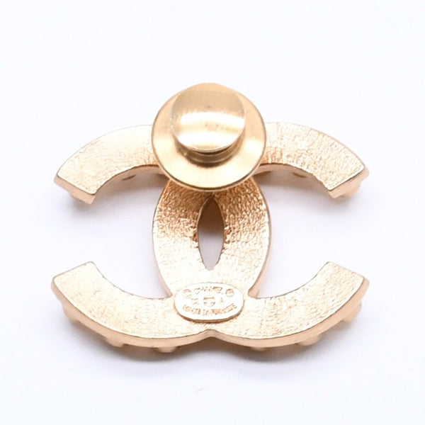 極美品 CHANEL シャネル ココマーク ピンブローチ 重量約9.16g 02A刻印 スタッズ GP メタル ゴールド 中古 4a005154