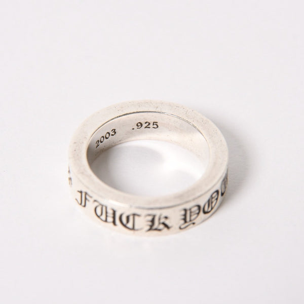 CHROME HEARTS クロムハーツ 6mm SPACER FUCK YOU 6mm スペーサーリング 指輪 重量約11.44g サイズ17号 美品 中古 4a005383