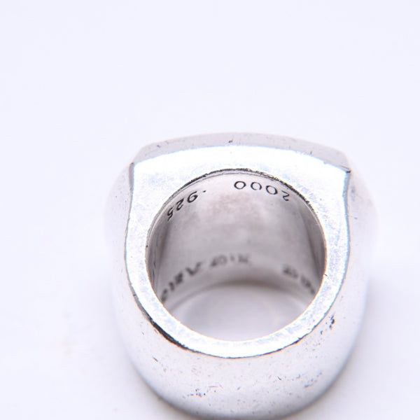 CHROME HEARTS クロムハーツ BIG PJ PLANIN RIN ビッグPJプレーンリング 重量約42.34g サイズ10号 シルバー925 美品 中古 4a007349