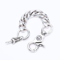 極美品 CHROME HEARTS クロムハーツ CLP CHN CLASSIC-L ロングクラシックリンク ダガーキーチェーン 8LINK 重量約88.19g シルバー925 中古 4a007346