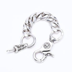 極美品 CHROME HEARTS クロムハーツ CLP CHN CLASSIC-L ロングクラシックリンク ダガーキーチェーン 8LINK 重量約88.19g シルバー925 中古 4a007346