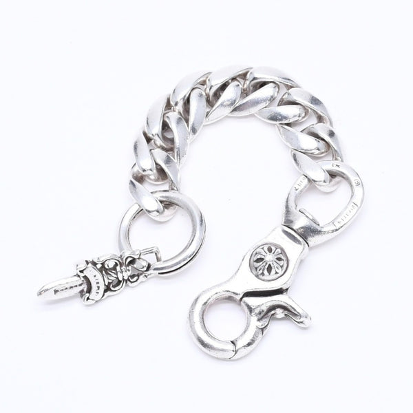 極美品 CHROME HEARTS クロムハーツ CLP CHN CLASSIC-L ロングクラシックリンク ダガーキーチェーン 8LINK 重量約88.19g シルバー925 中古 4a007346