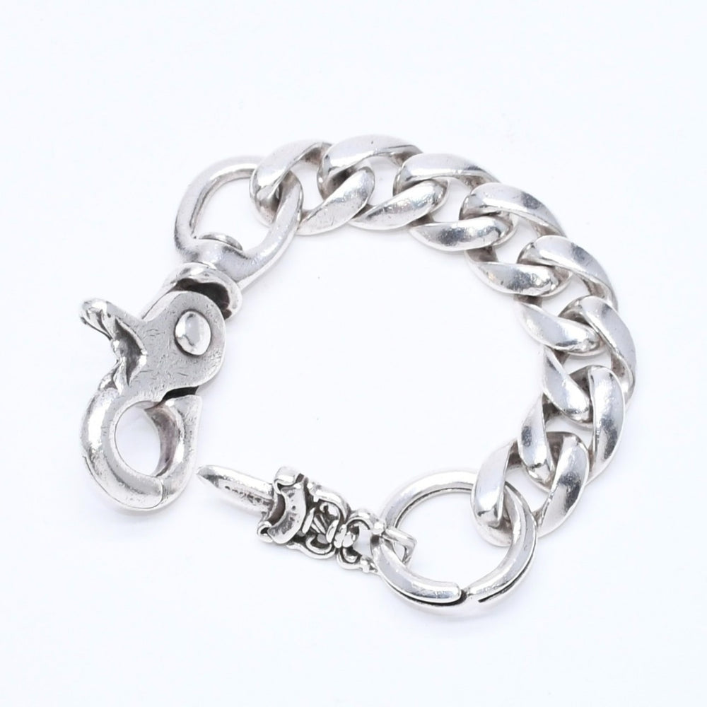 極美品 CHROME HEARTS クロムハーツ CLP CHN CLASSIC-L ロングクラシックリンク ダガーキーチェーン 8LINK 重量約88.19g シルバー925 中古 4a007346