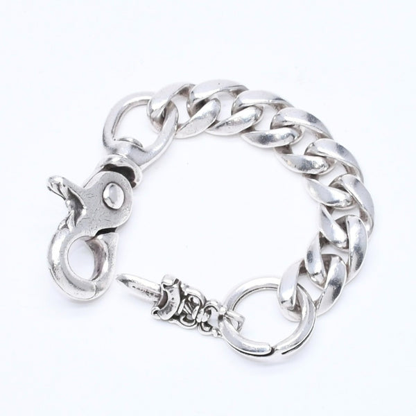 極美品 CHROME HEARTS クロムハーツ CLP CHN CLASSIC-L ロングクラシックリンク ダガーキーチェーン 8LINK 重量約88.19g シルバー925 中古 4a007346
