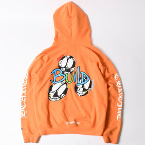 CHROME HEARTS クロムハーツ Matty Boy マッティボーイ スウェット パーカー オレンジ マルチカラー サイズL 中古 4a006673