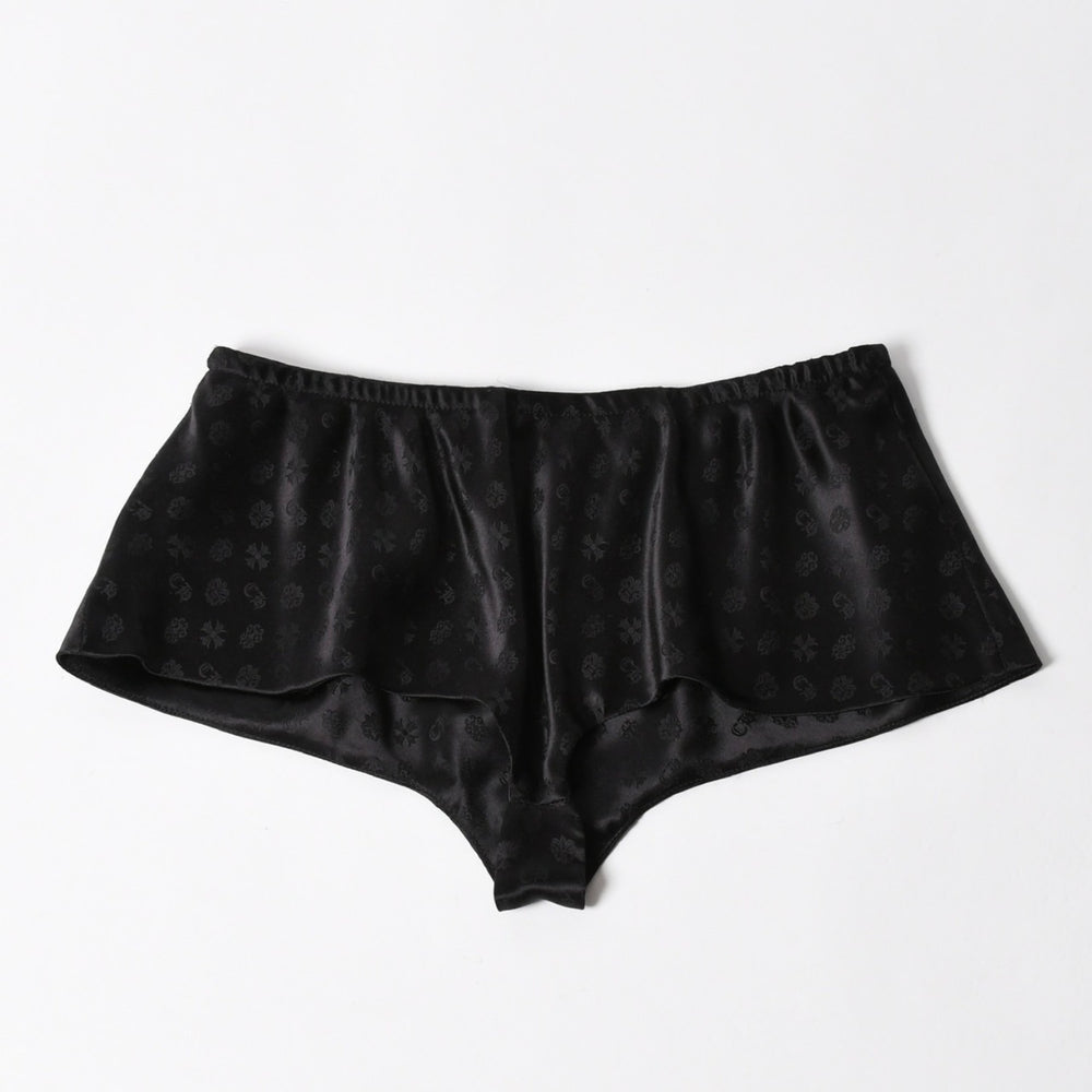 新品未使用品 CHROME HEARTS クロムハーツ シルクジャガード CHプラス シルクハーフパンツ ボクサーショーツ サイズXS 中古 4a005515