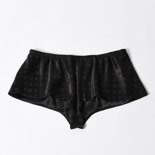新品未使用品 CHROME HEARTS クロムハーツ シルクジャガード CHプラス シルクハーフパンツ ボクサーショーツ サイズXS 中古 4a005515