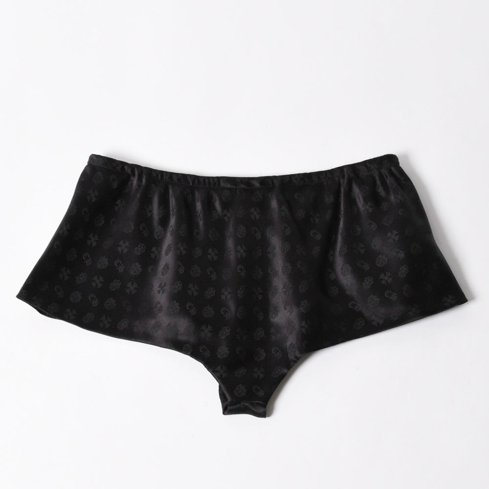 新品未使用品 CHROME HEARTS クロムハーツ シルクジャガード CHプラス シルクハーフパンツ ボクサーショーツ サイズXS 中古 4a005515