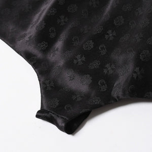 新品未使用品 CHROME HEARTS クロムハーツ シルクジャガード CHプラス シルクハーフパンツ ボクサーショーツ サイズXS 中古 4a005515