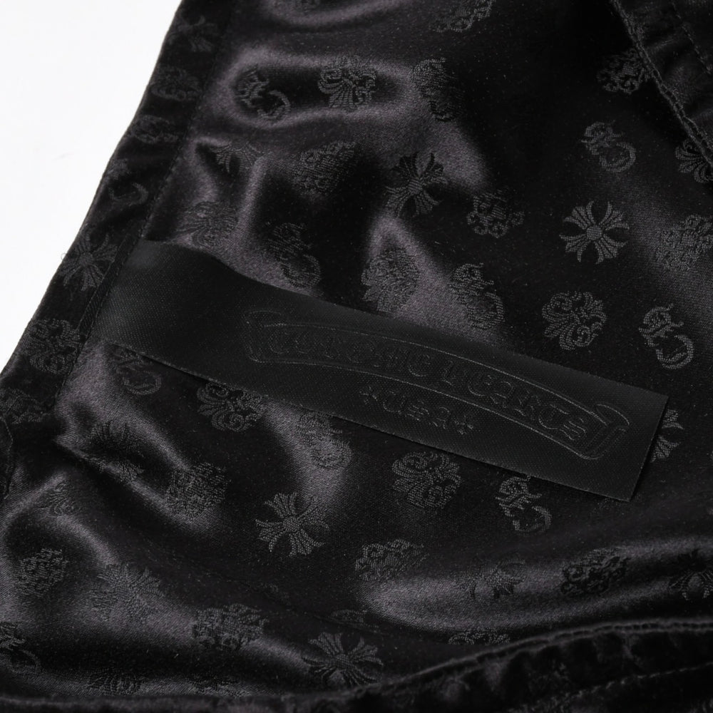 新品未使用品 CHROME HEARTS クロムハーツ シルクジャガード CHプラス シルクハーフパンツ ボクサーショーツ サイズXS 中古 4a005515